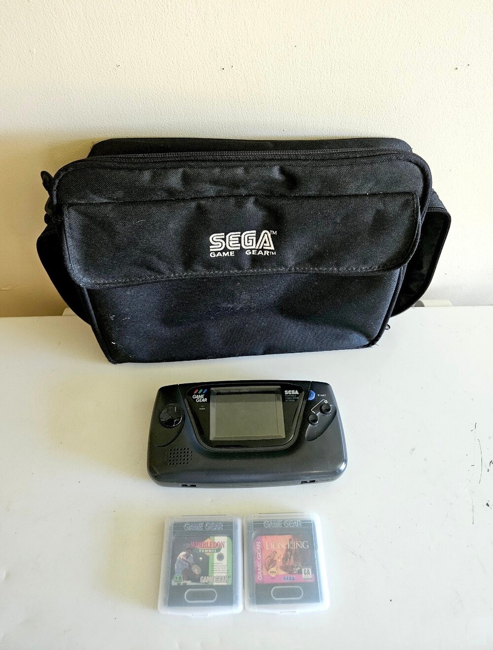 Sega Game Gear Handheld Console Bundle - w/Carrying Case & Two Games, Tested!